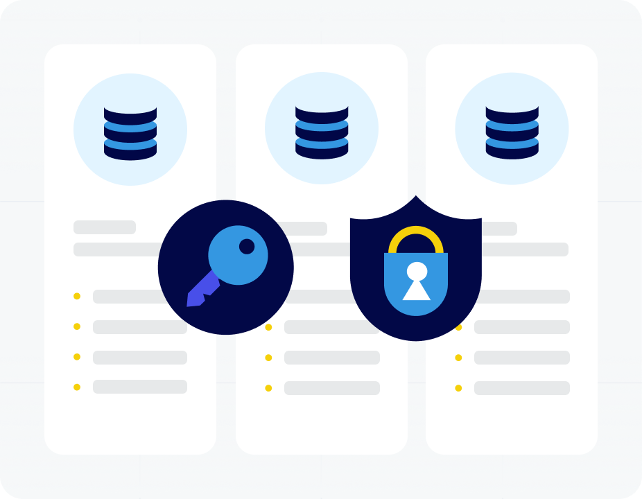 Data on private cloud abstract illustration