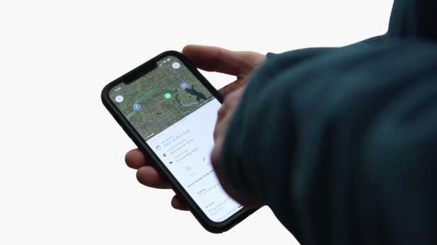 The IronSight mobile app being used by a field worker