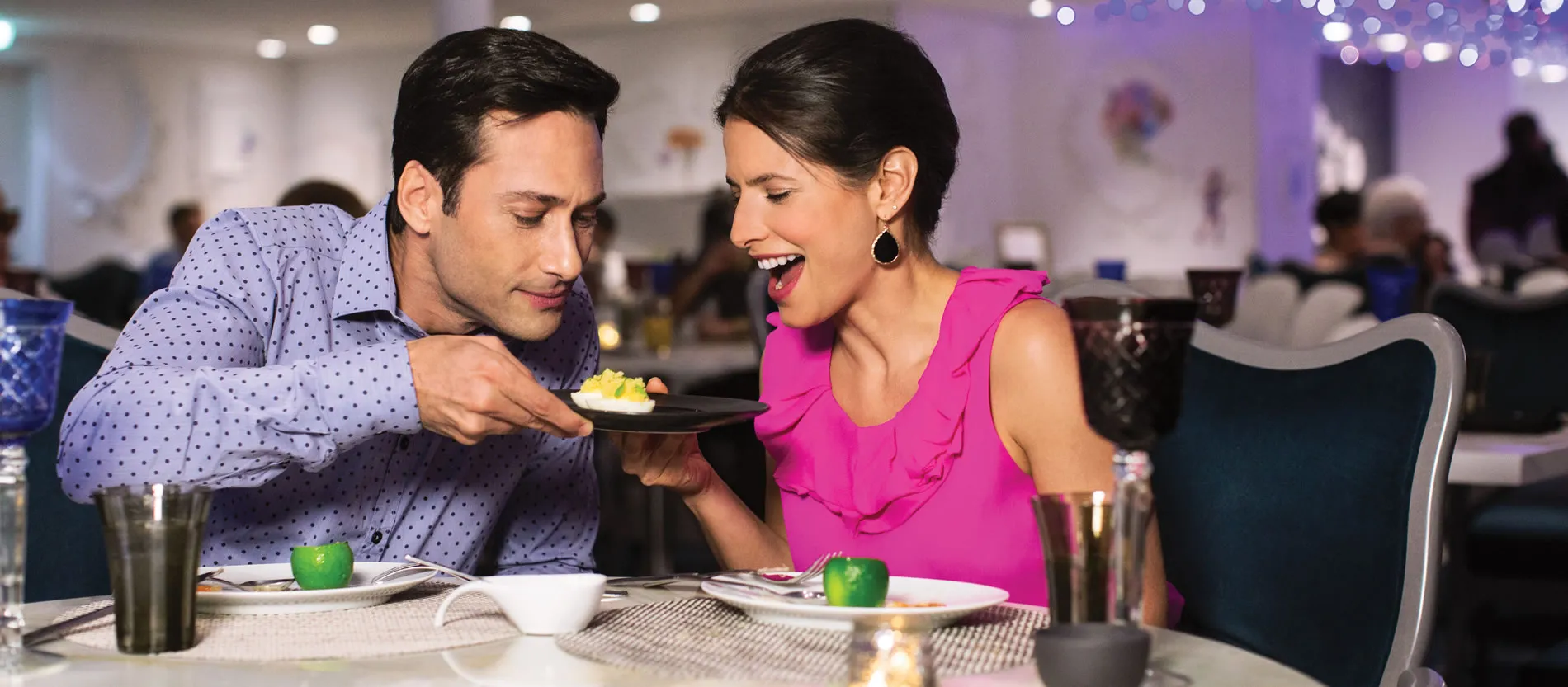 Royal Caribbean cruise couple dining