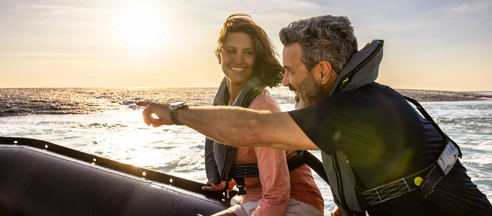 Holland America couple Reef rafting