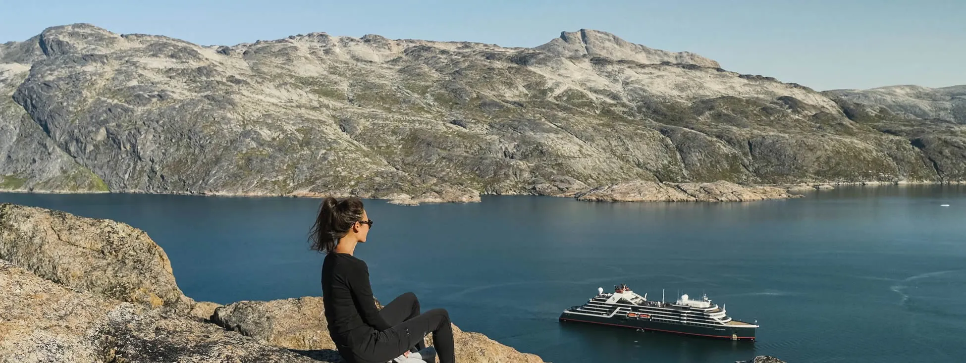 Seaborn Cruise Line overlooking ship mountain