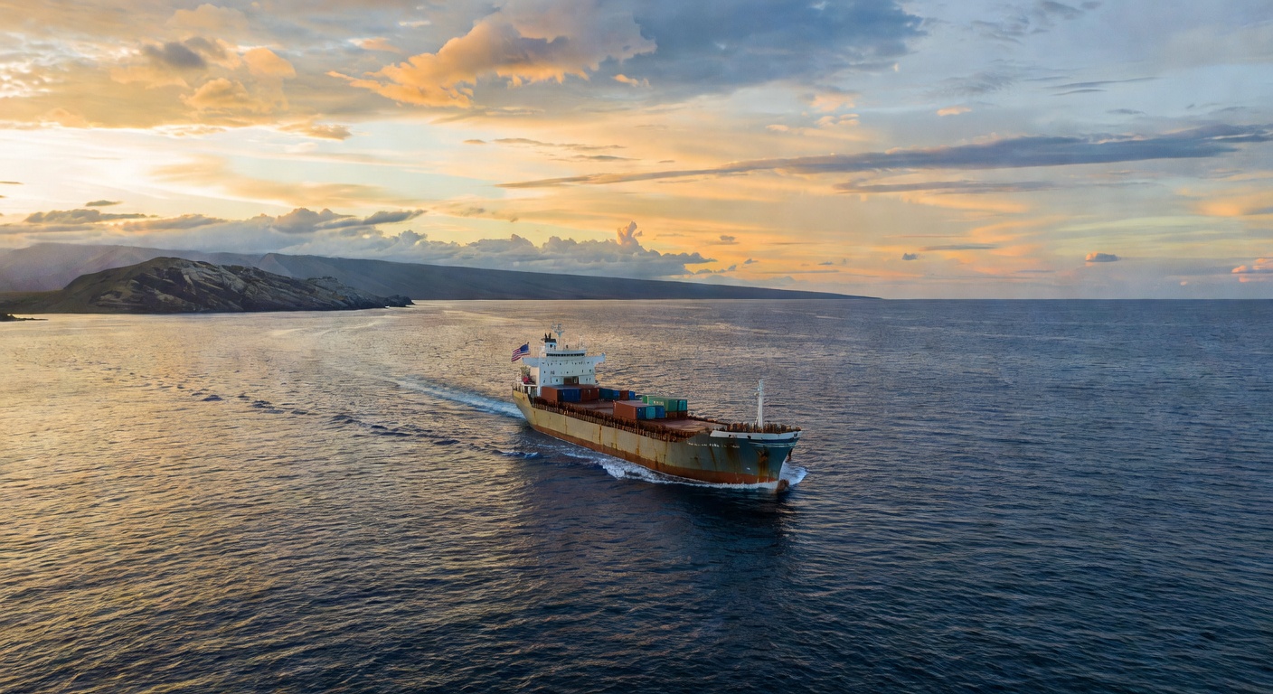 An editorial travel photograph illustrating: The Jones Act and Why Only One Ship Does This Year-Round