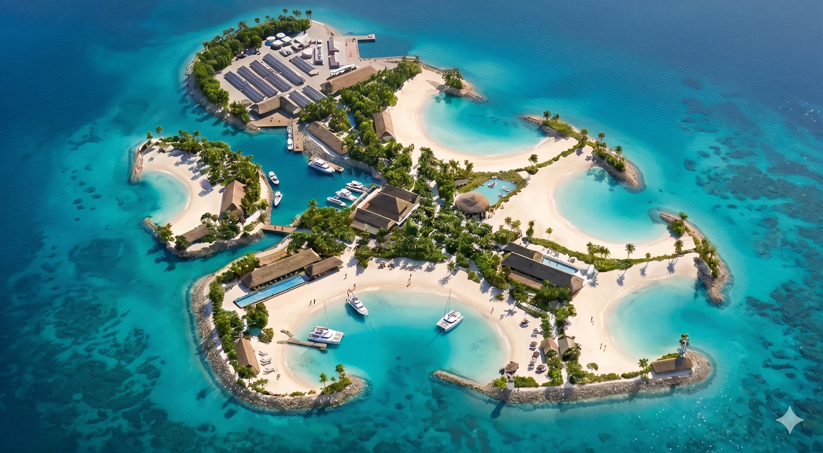 A wide aerial editorial travel photograph of a small, pristine sandy island surrounded by shallow turquoise Bahamian waters, with white sand beaches and minimal development visible, evoking a sense of