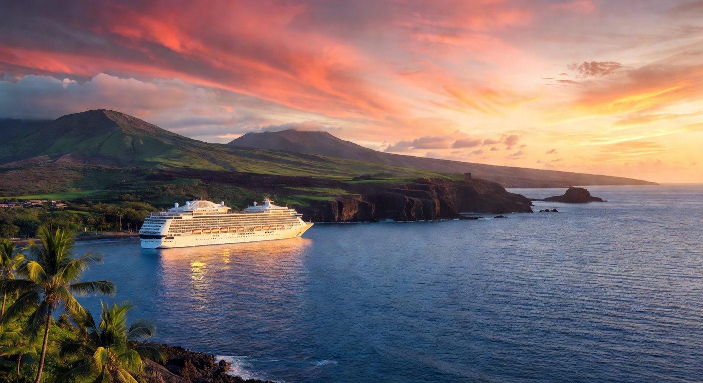 hawaii cruise editorial banner photo