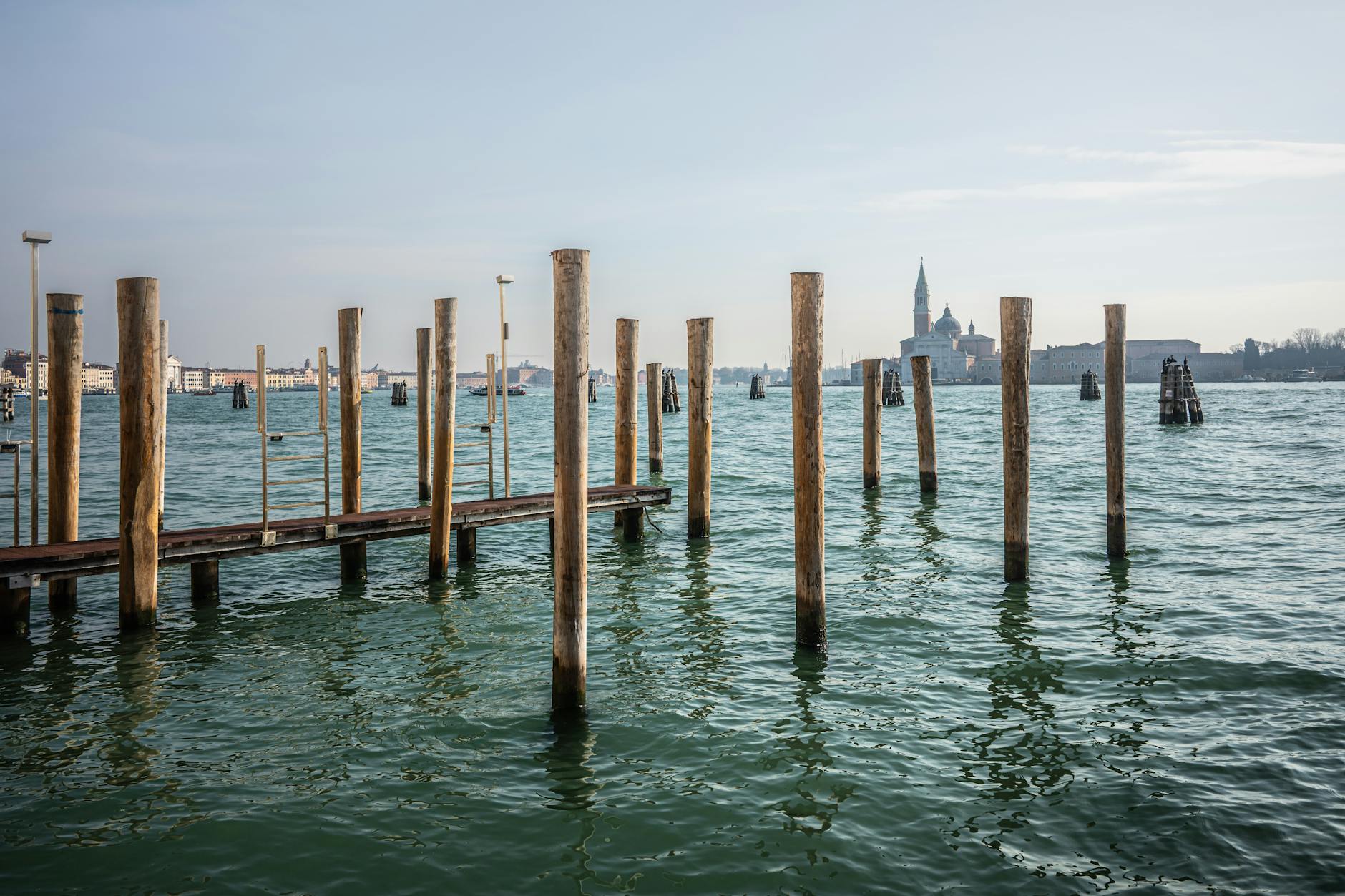 You expect to sail from Venice's historic waterfront on a large ship