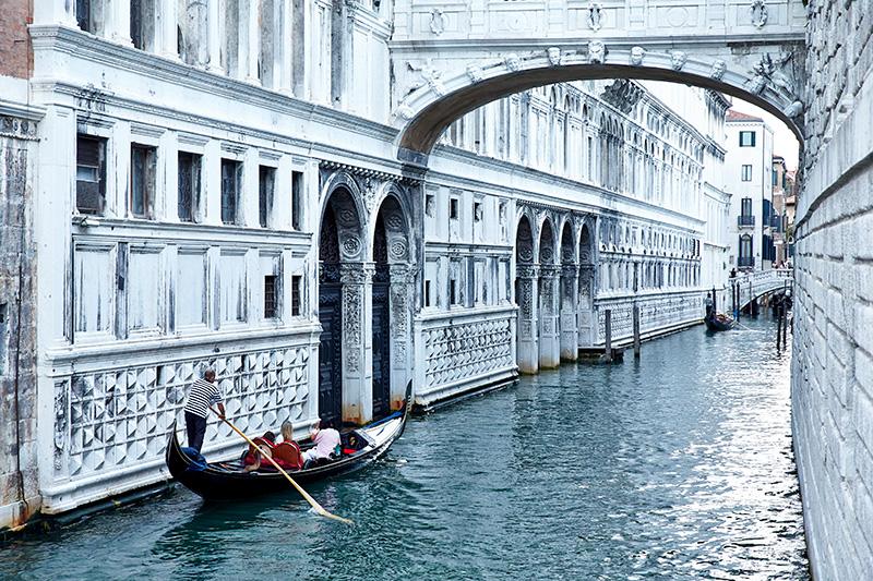 Bridge of Sighs in Venice, Italy