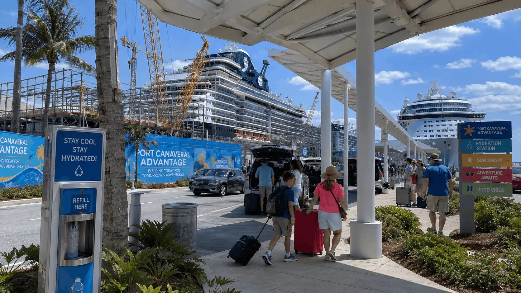Port Canaveral Walkway Nearby Construction Rendering