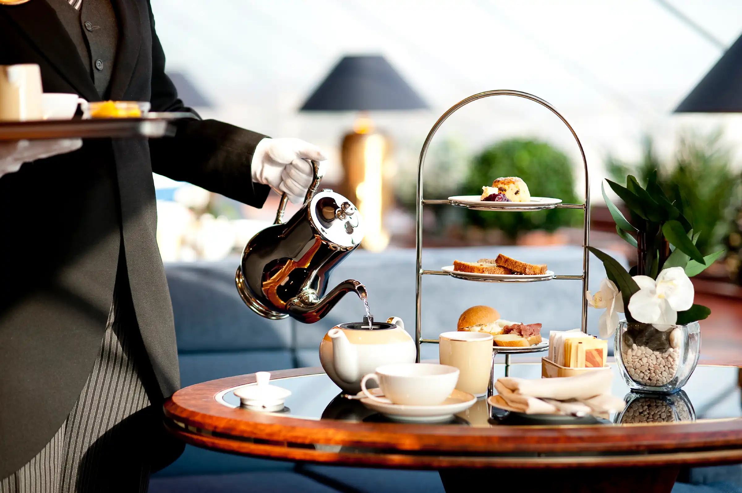 The Top Sail Lounge with panoramic views on an MSC Yacht Club ship