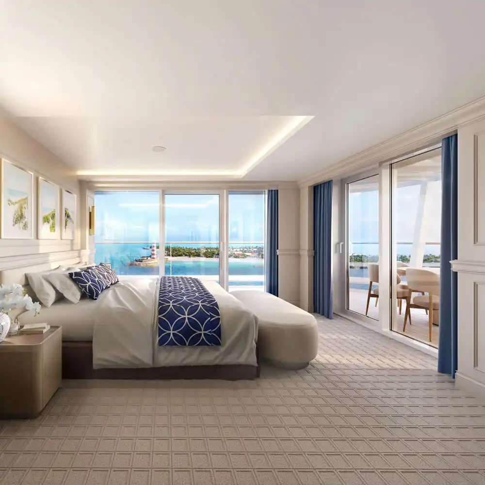 MSC World Atlantic Hamptons Villa Primary Stateroom