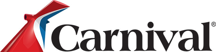 Carnival Cruise Lines logo with red and blue stylized ship funnel