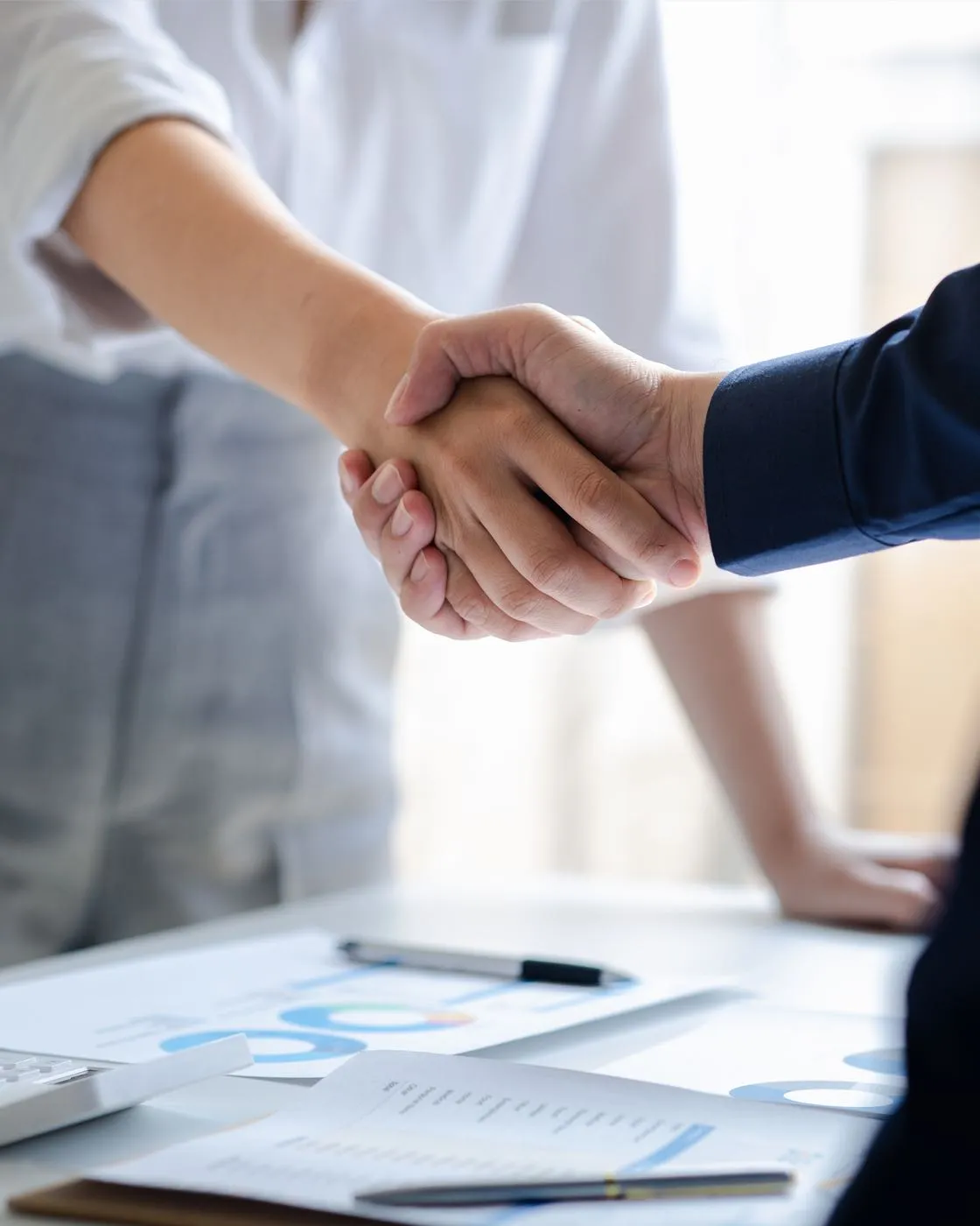 business partners shaking hands