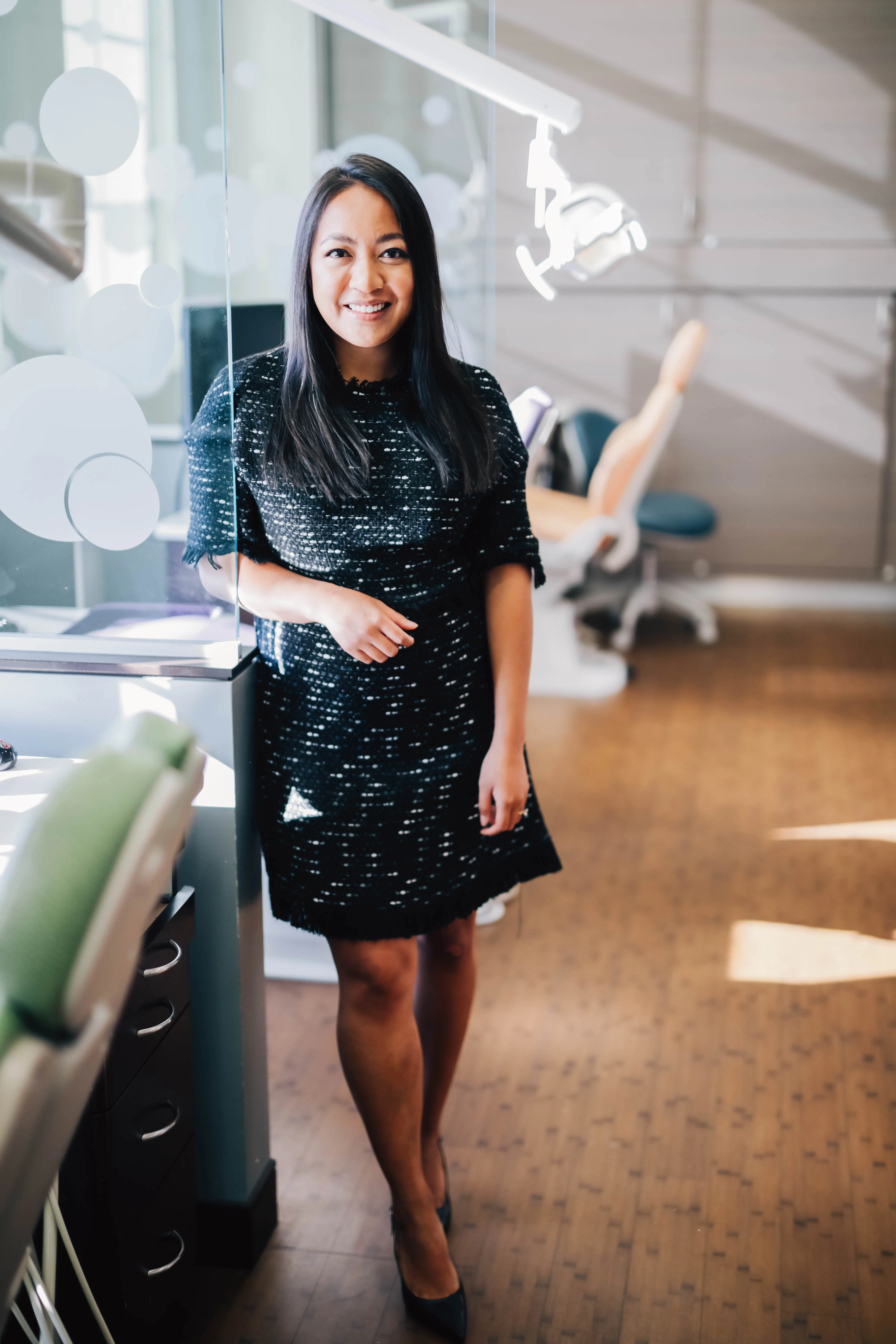 Pediatric dentist in a treatment bay at 4S Pediatric Dentistry & Orthodontics in 4S Ranch