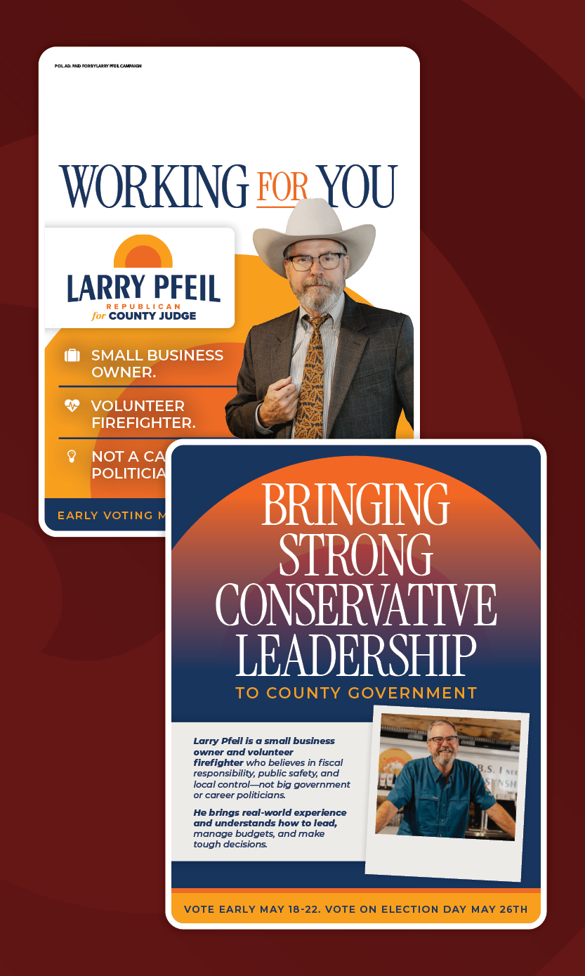 Larry Pfeil County Judge direct mail