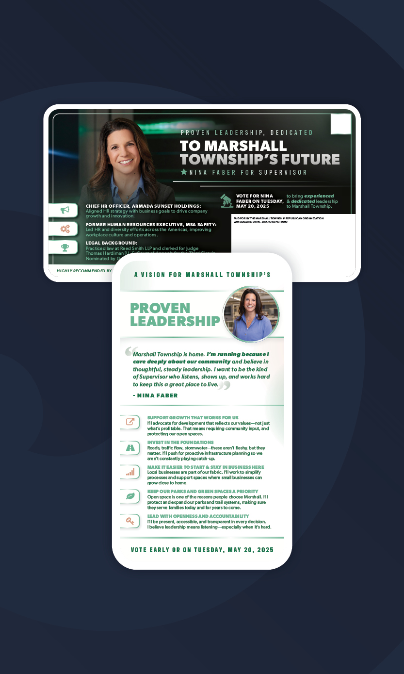 Nina Faber for Marshall Township Supervisor mail