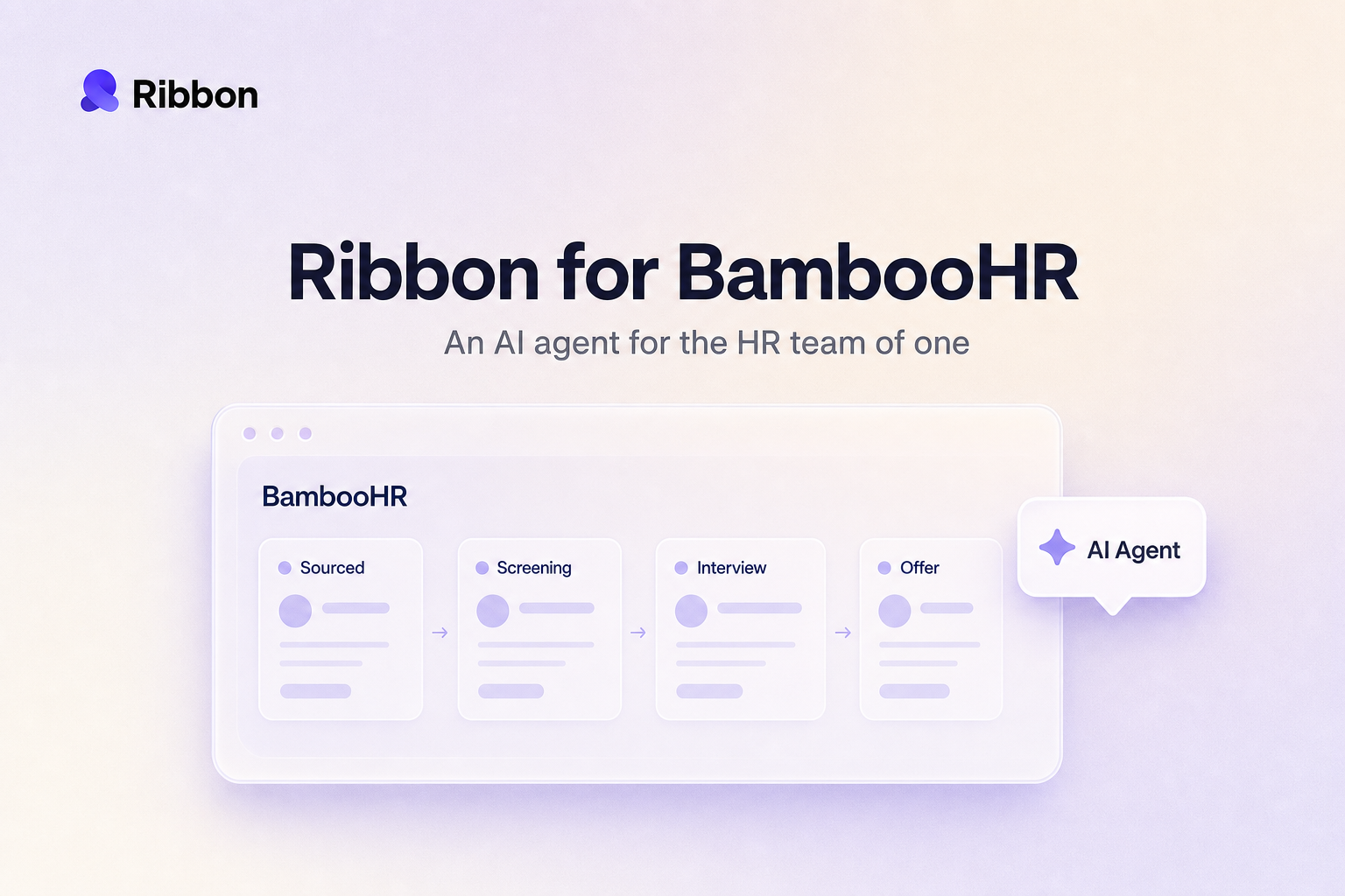 Ribbon for BambooHR: An AI agent reading applicants and writing back screen results inside BambooHR's Hiring module