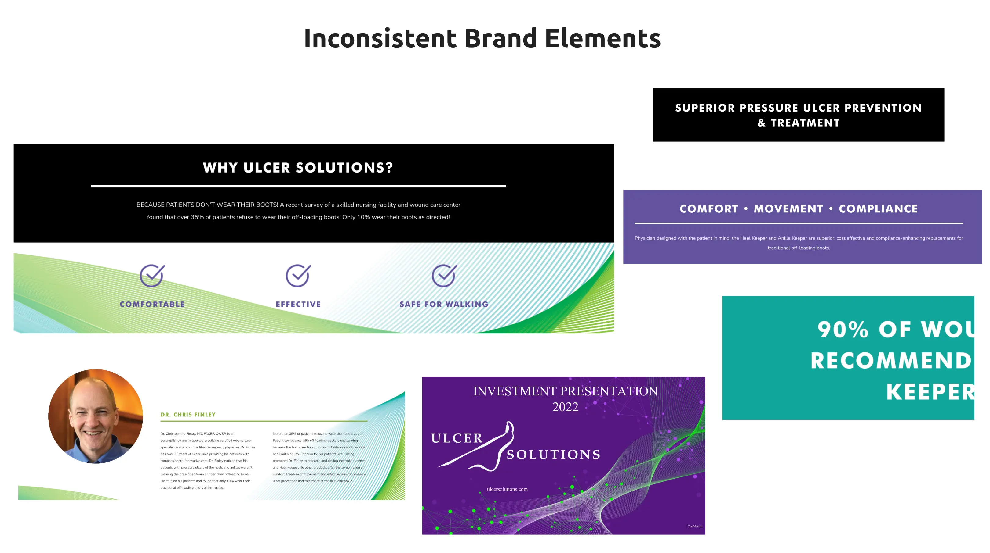 Ulcer Solution Mis-matched Branding Elements