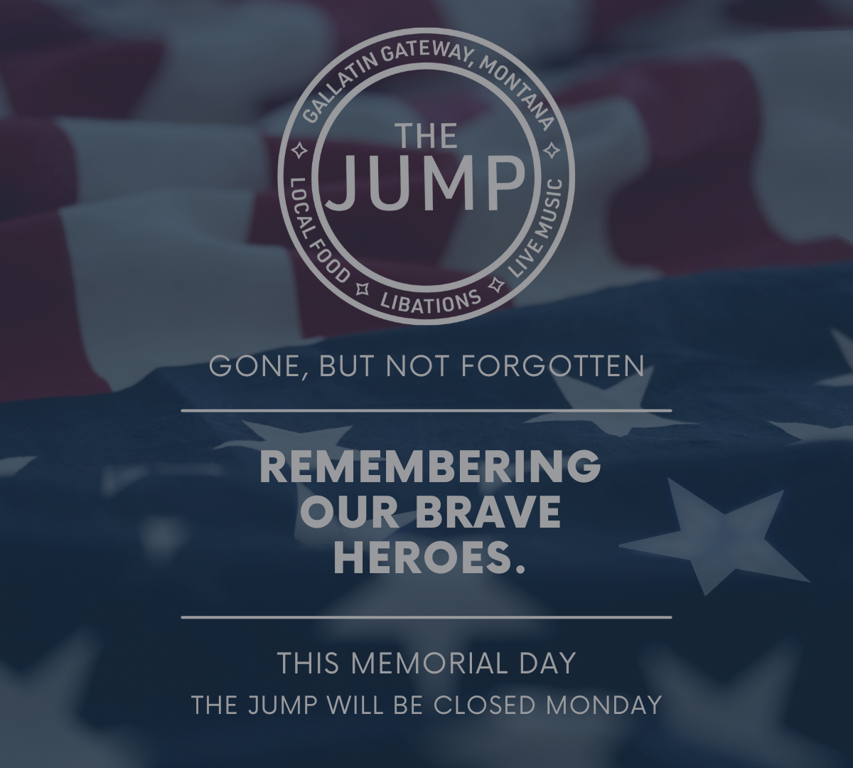 Closed on Memorial Day Monday