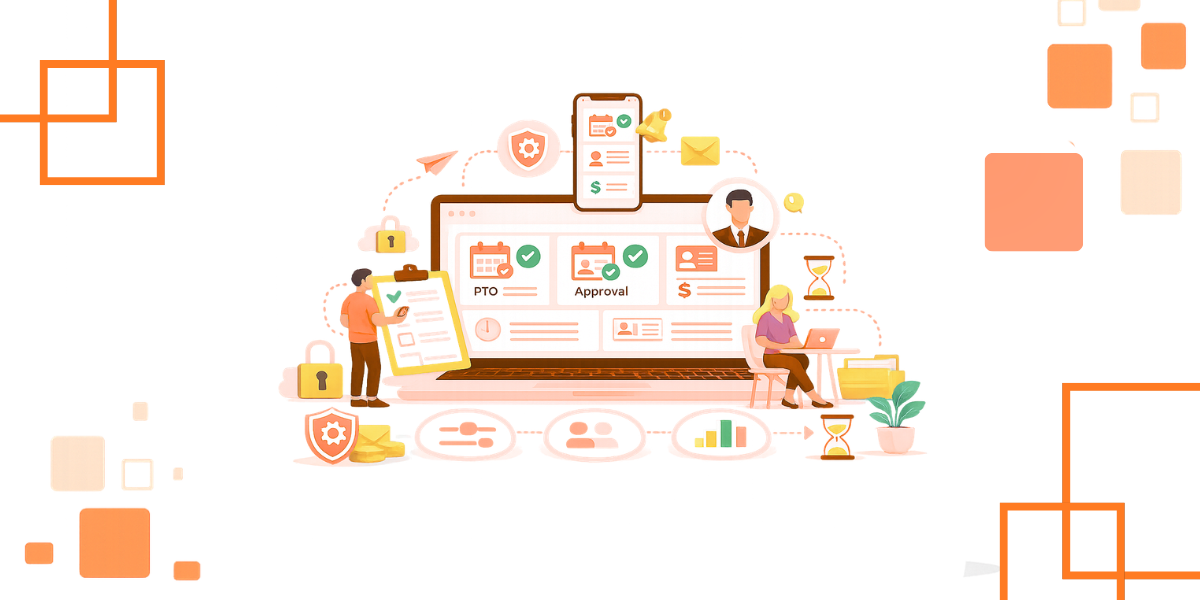 Illustration on how HR self-service portals cut HR admin workload