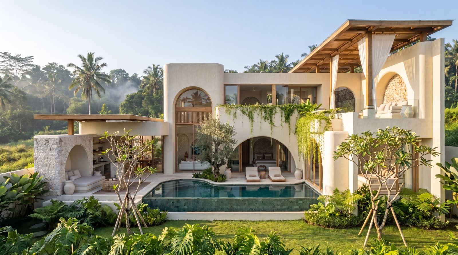 Intérieur et espaces extérieurs de la villa 4 chambres à Lamai - vue 7