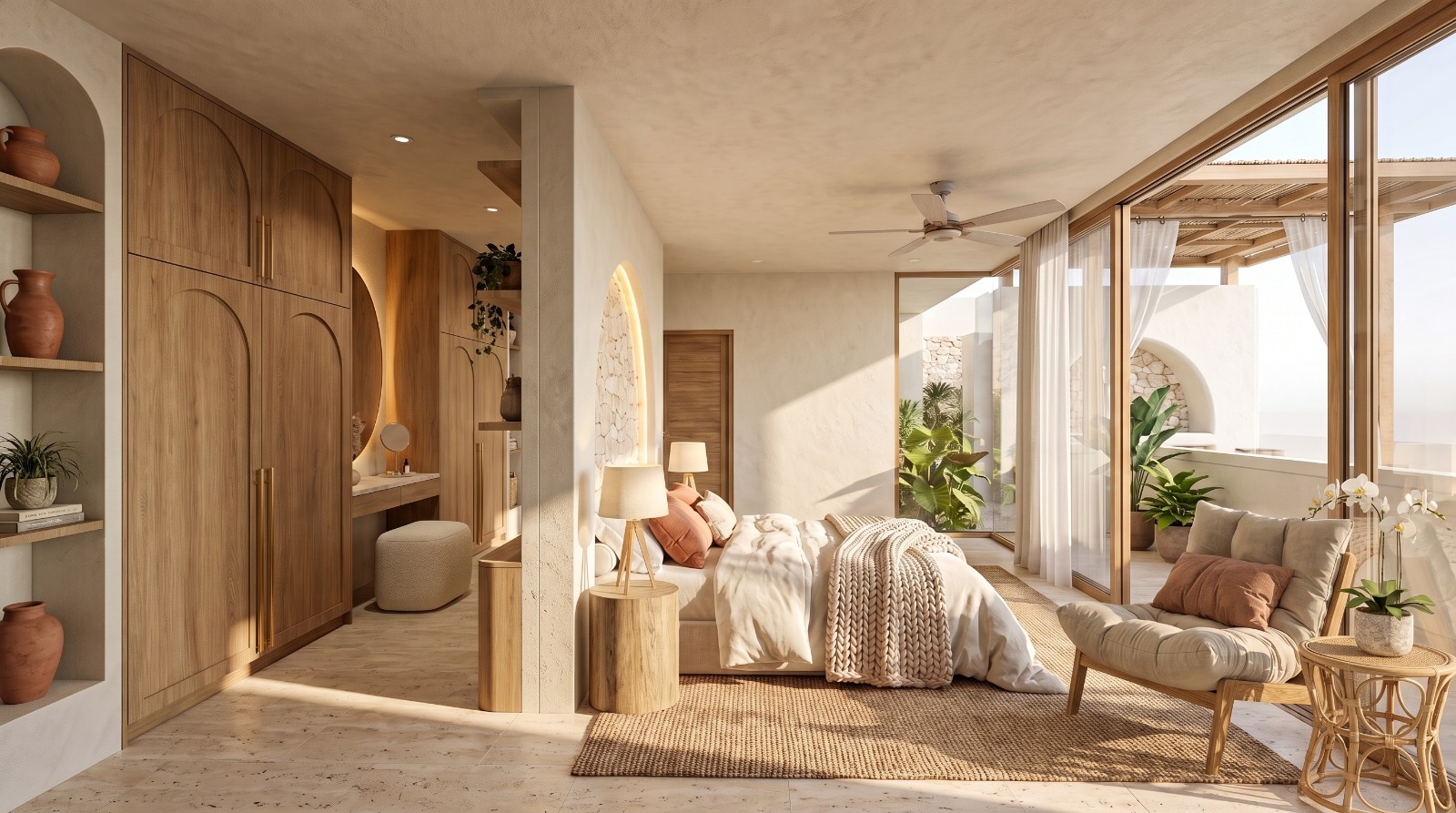 Intérieur et espaces extérieurs de la villa 4 chambres à Lamai - vue 14