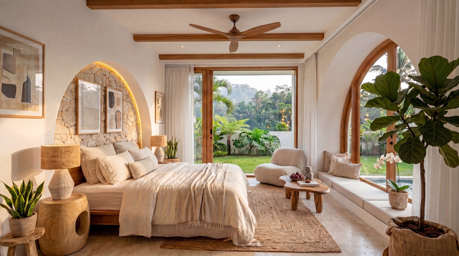 Intérieur et espaces extérieurs de la villa 4 chambres à Lamai - vue 19