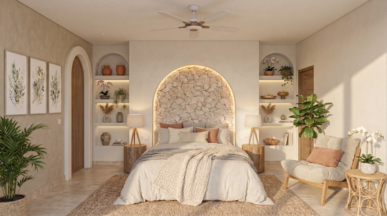 Intérieur et espaces extérieurs de la villa 4 chambres à Lamai - vue 17