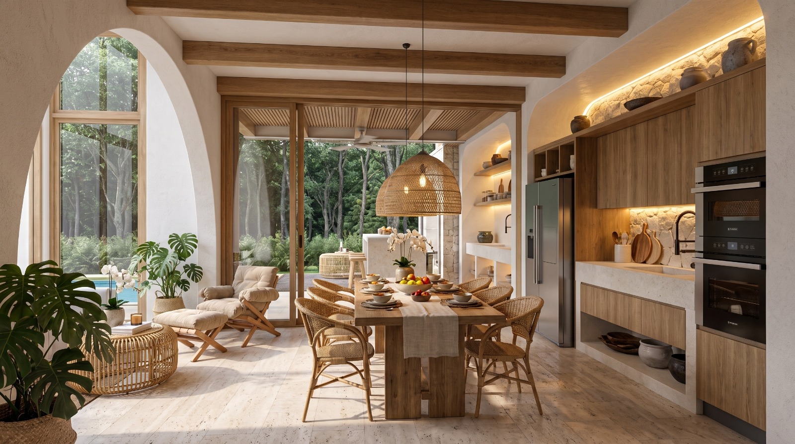 Intérieur et espaces extérieurs de la villa 4 chambres à Lamai - vue 6