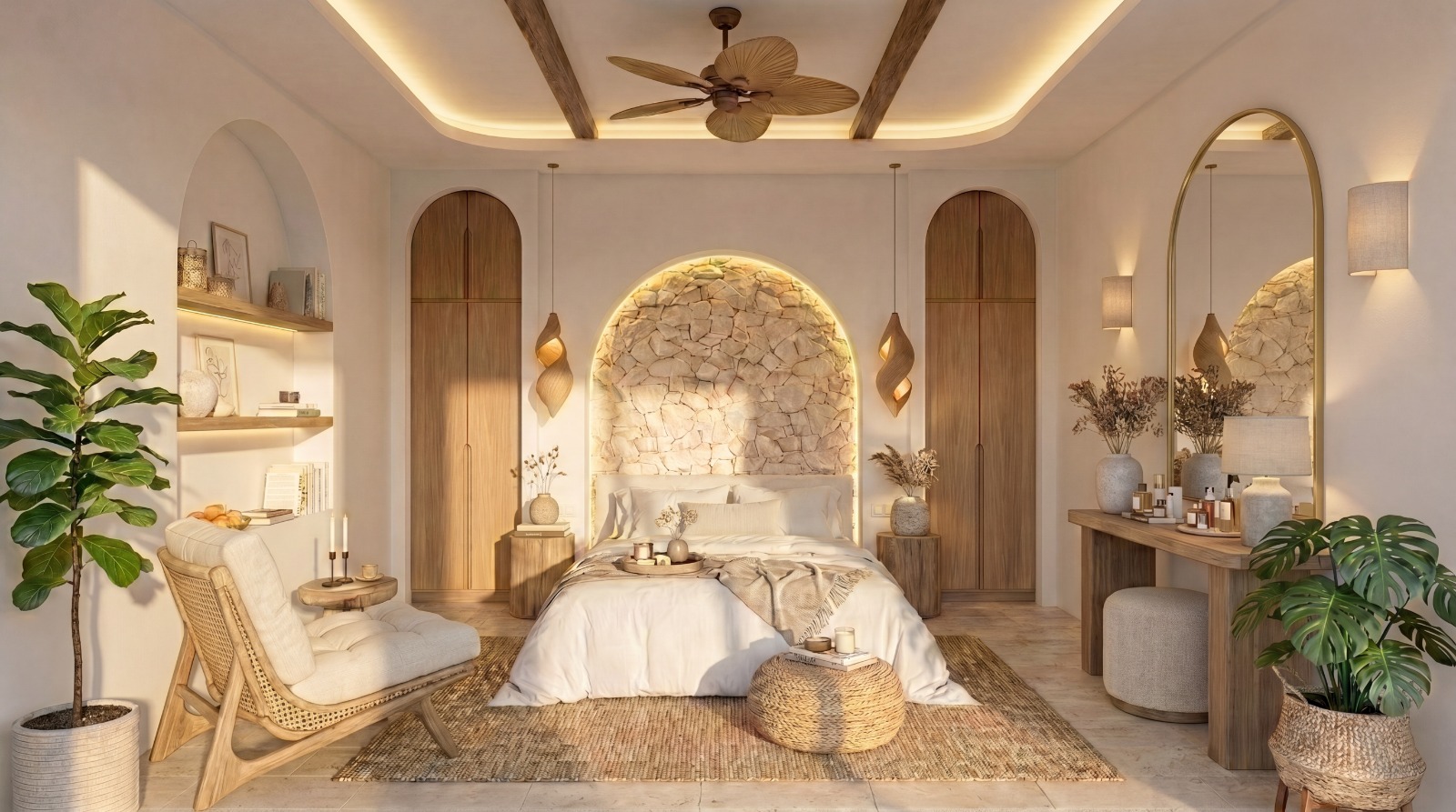 Intérieur et espaces extérieurs de la villa 4 chambres à Lamai - vue 13