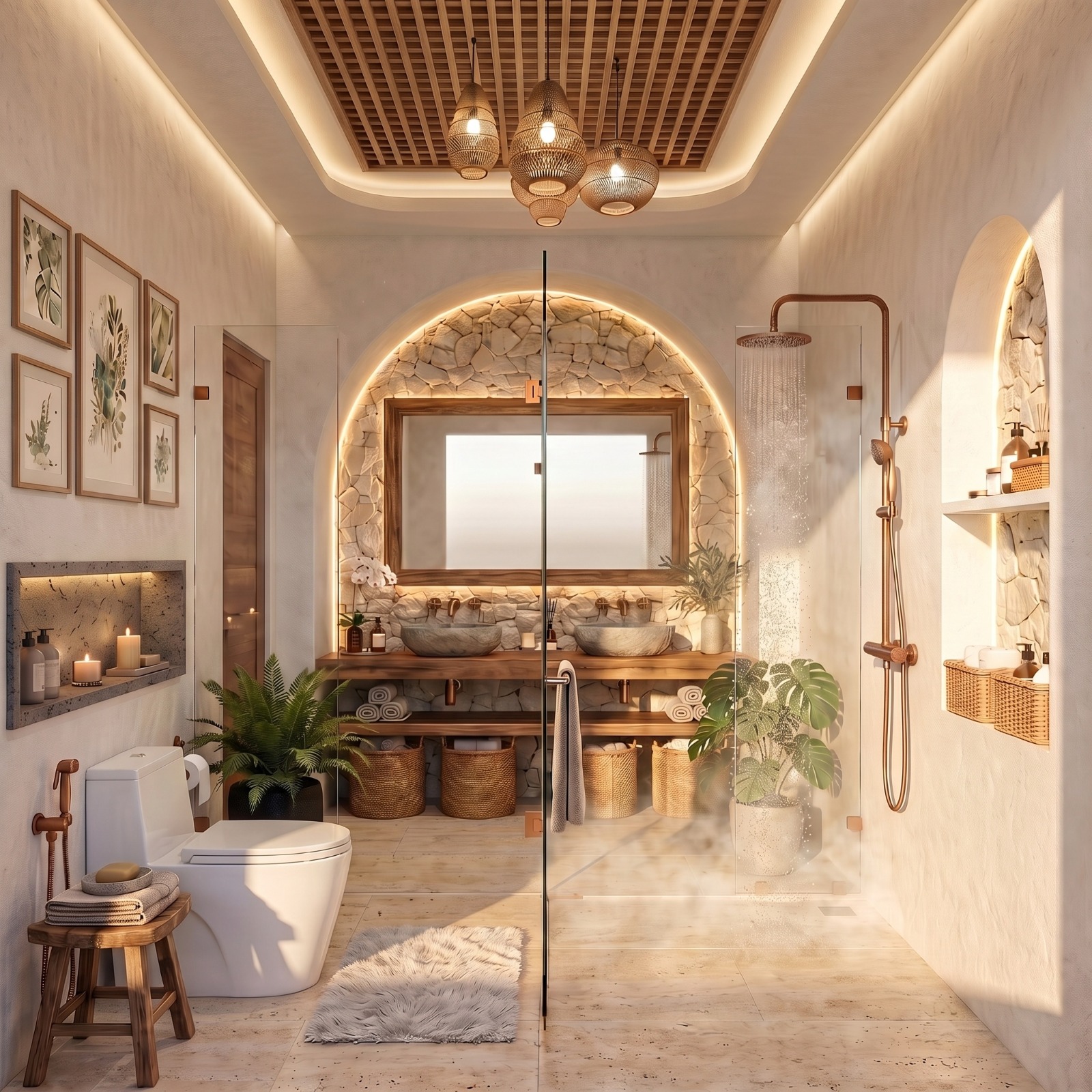 Intérieur et espaces extérieurs de la villa 4 chambres à Lamai - vue 20
