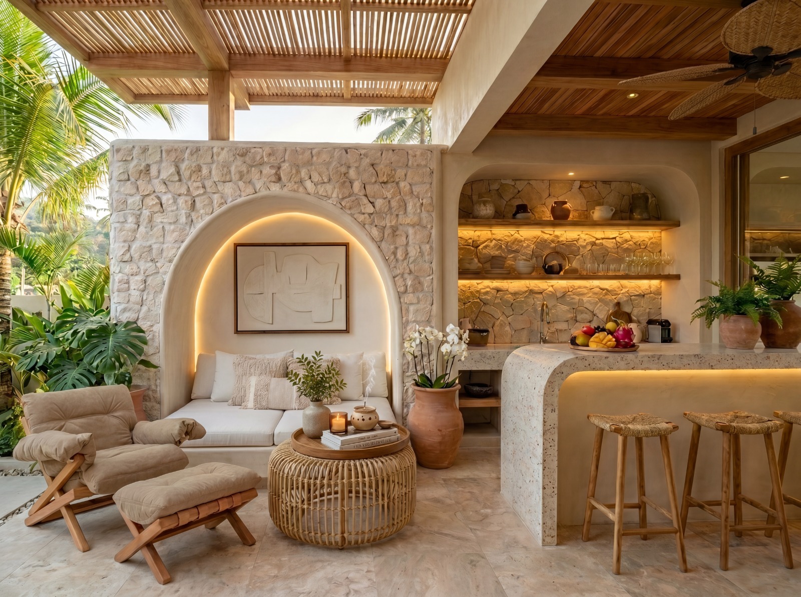 Intérieur et espaces extérieurs de la villa 4 chambres à Lamai - vue 24