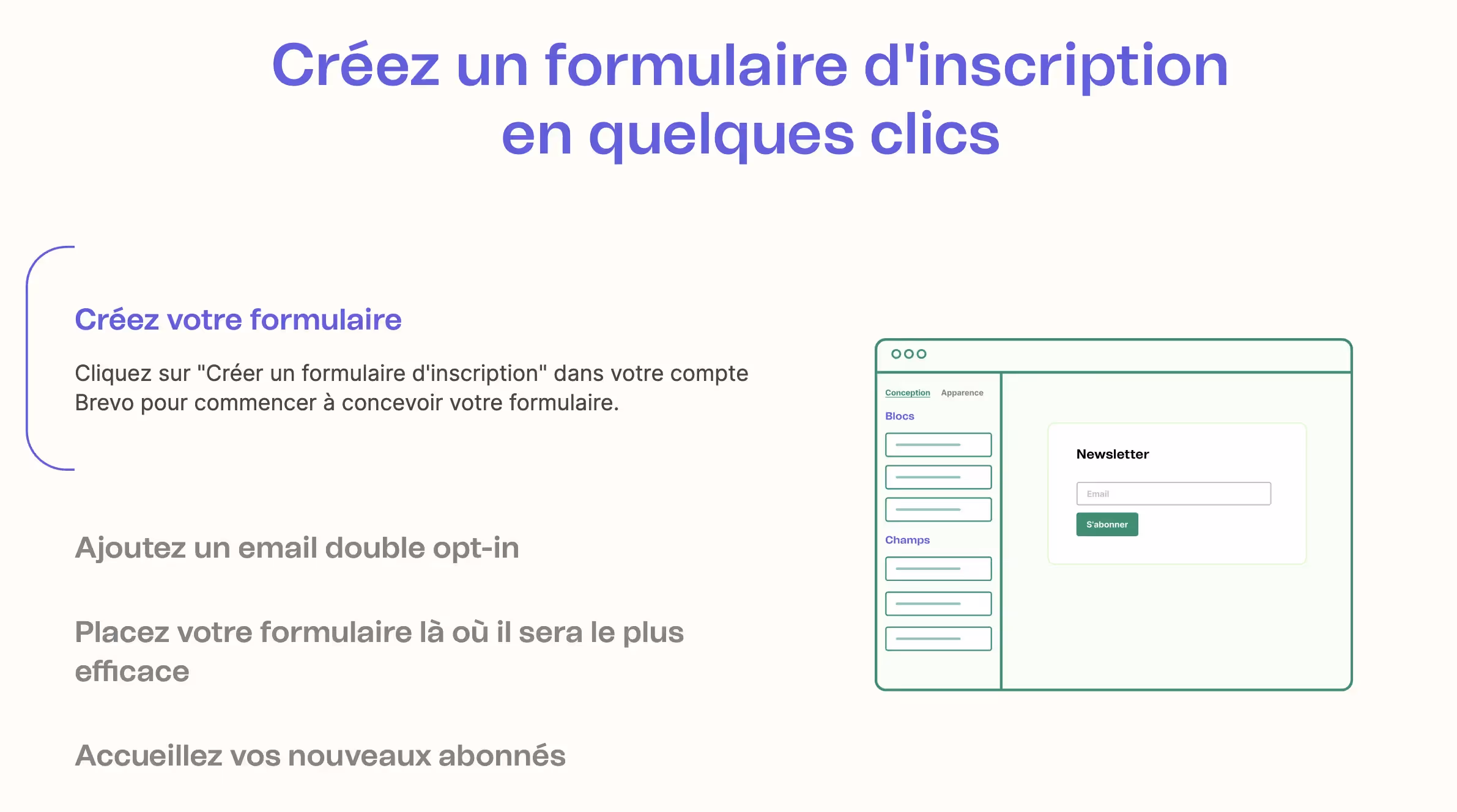 créer un formulaire d'inscription