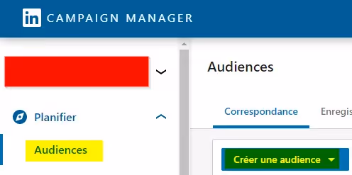 créer une audience sur linkedin ads