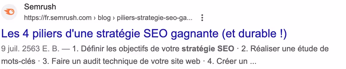 présence google de semrush