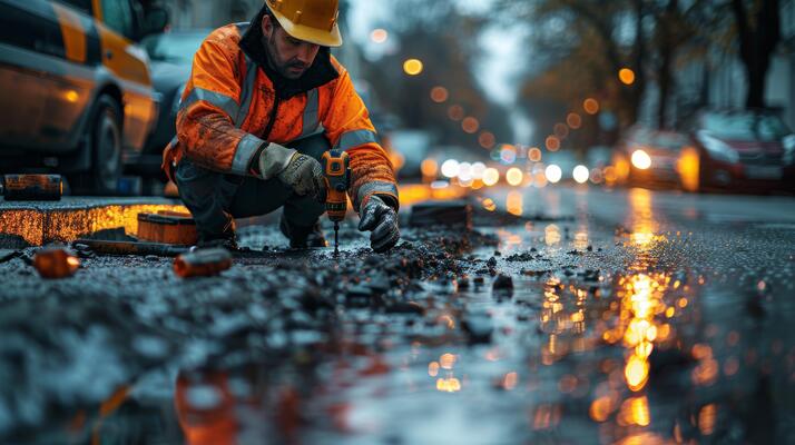 Road Construction Worker Stock Photos, Images and Backgrounds for Free  Download