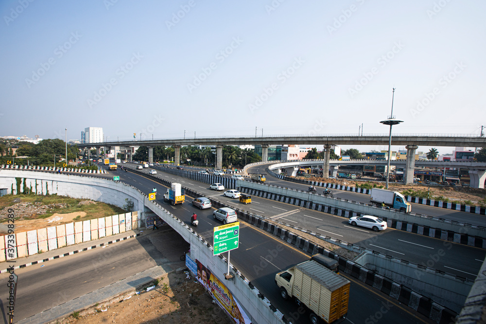 cehnnai, tamil nadu, india, august 15 2020, Kathipara Junction kathipara  bridge chennai Stock Photo | Adobe Stock