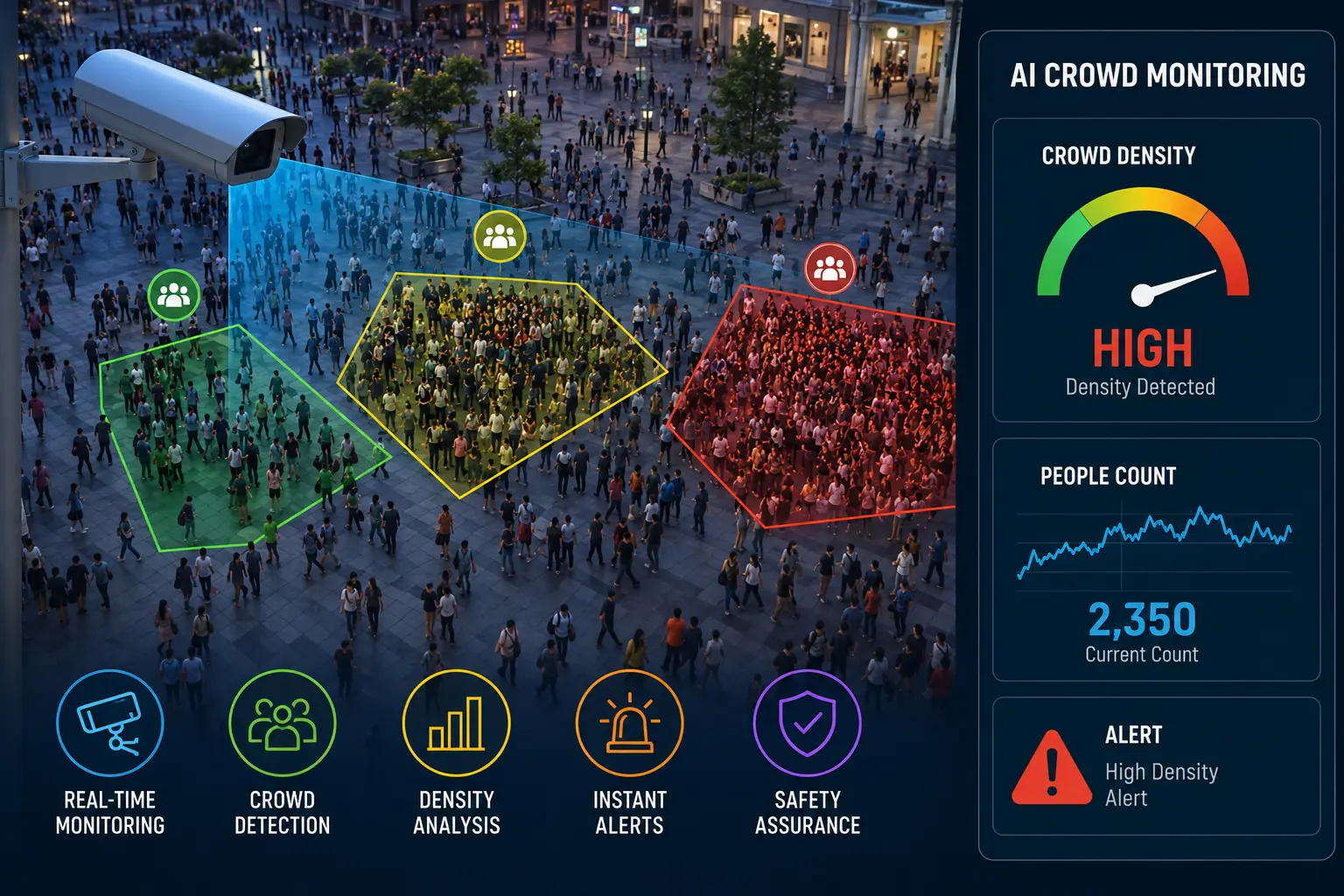 AI Crowd Monitoring | Smart Crowd Detection & Safety Solutions