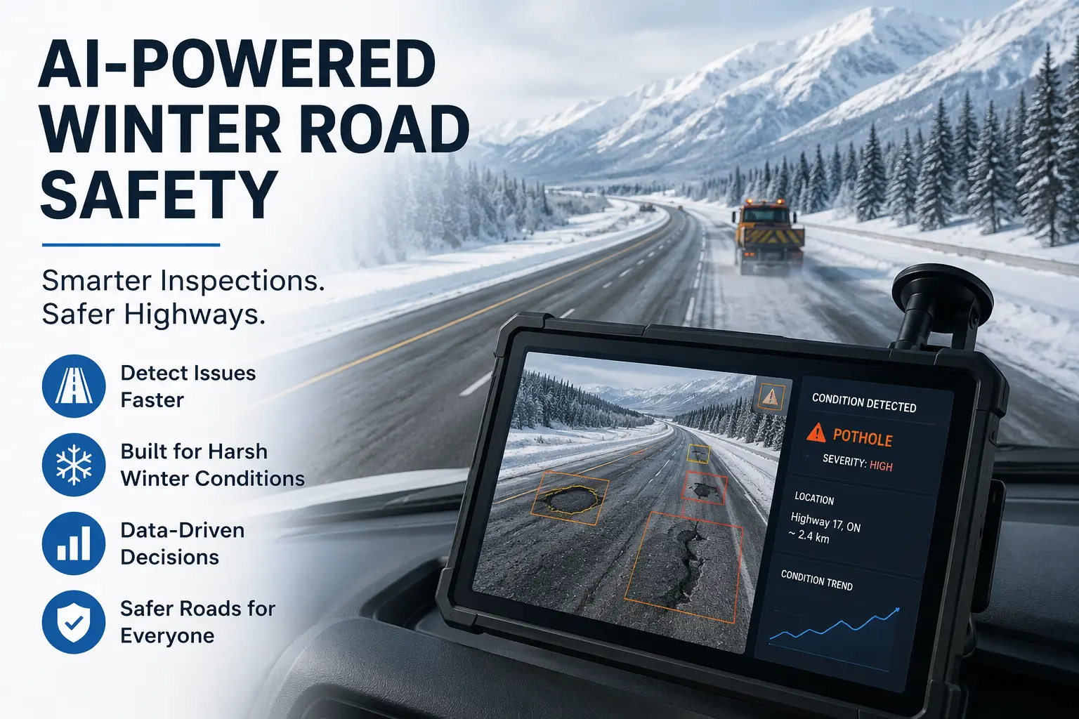 Highway Inspection Software Canada | AI-Powered Winter Road Safety — RoadVision AI