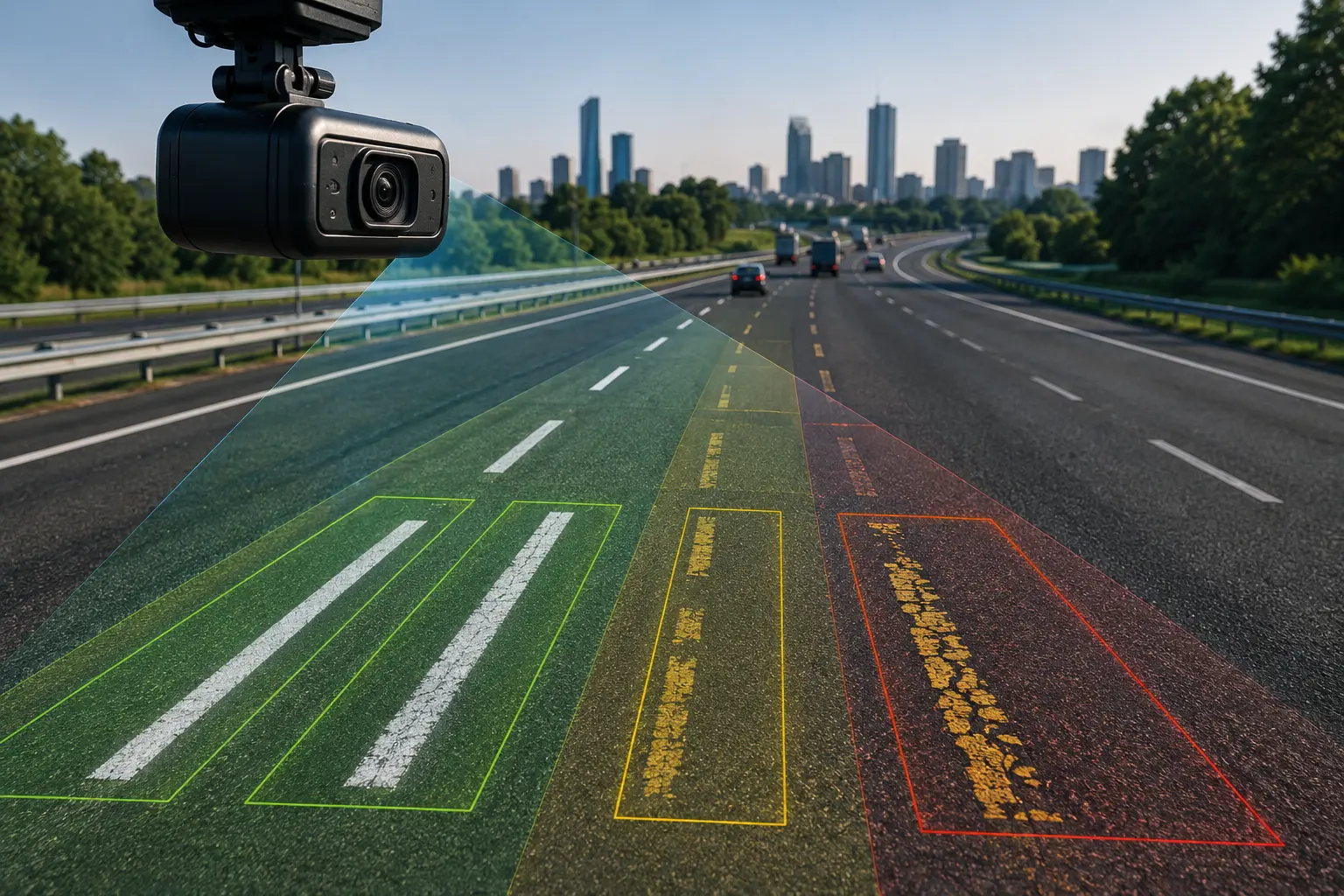  Road Marking Condition Survey | AI-Powered Faded Line Detection — RoadVision AI