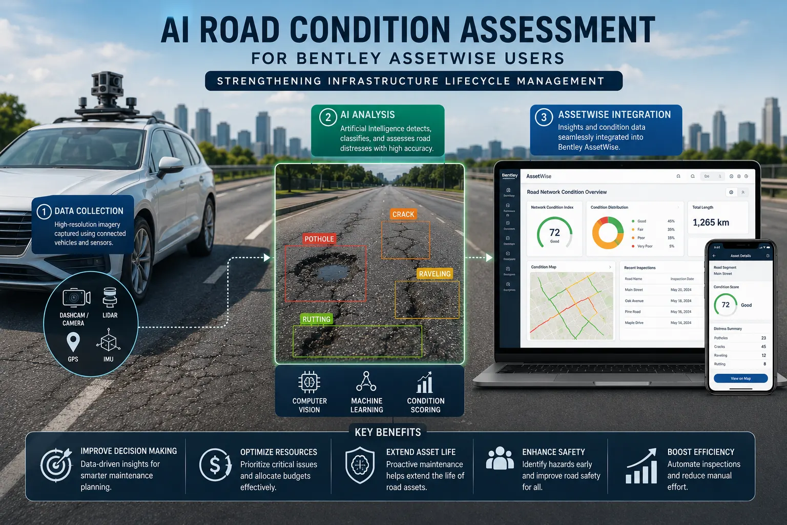 AI Road Condition Assessment for Bentley AssetWise Users: Strengthening Infrastructure Lifecycle Management