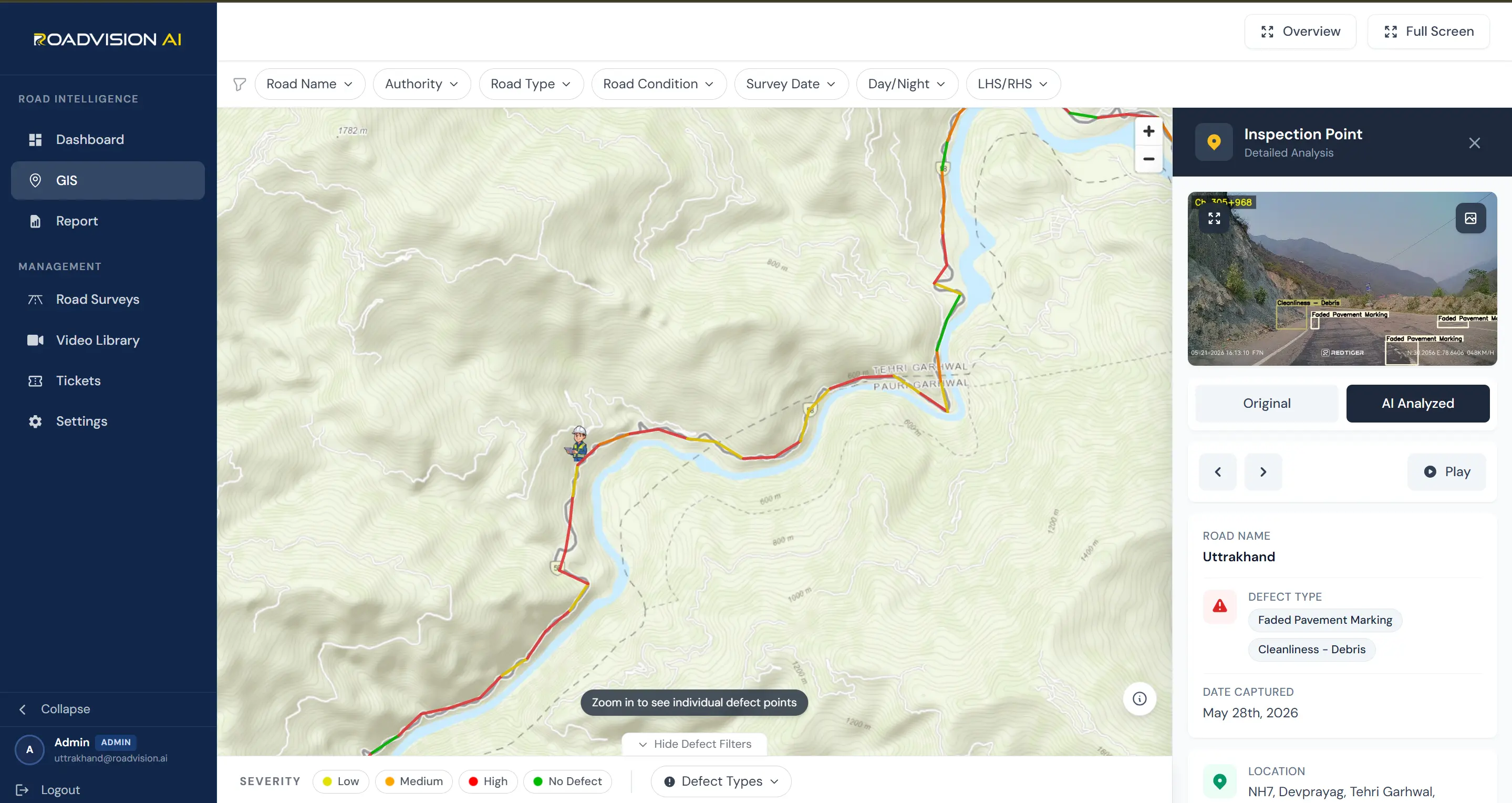 Road Safety Audit of the Rudraprayag Highway Corridor, Uttarakhand | RoadVision AI