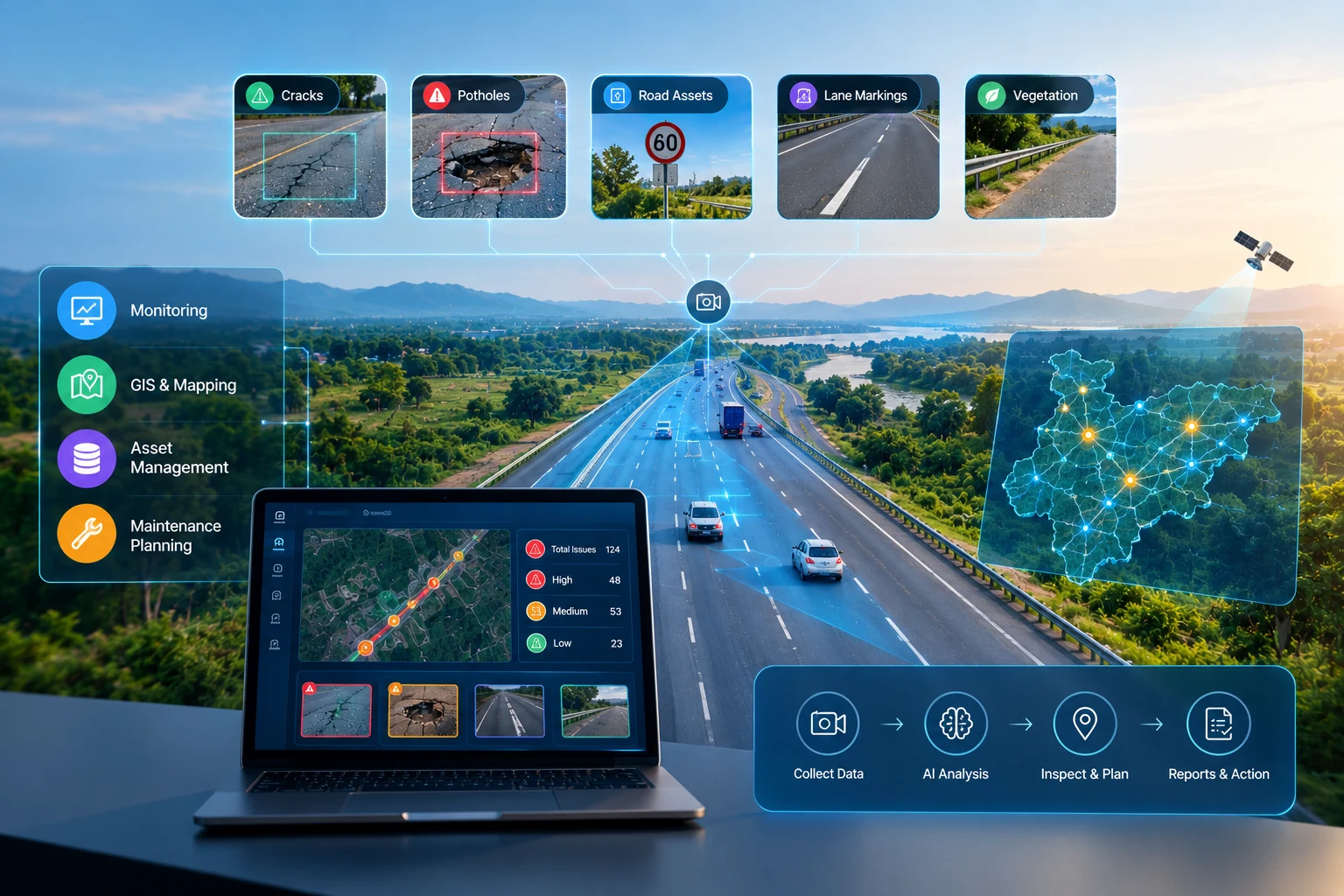Road Infrastructure Software | Road inspection software | RoadVision AI