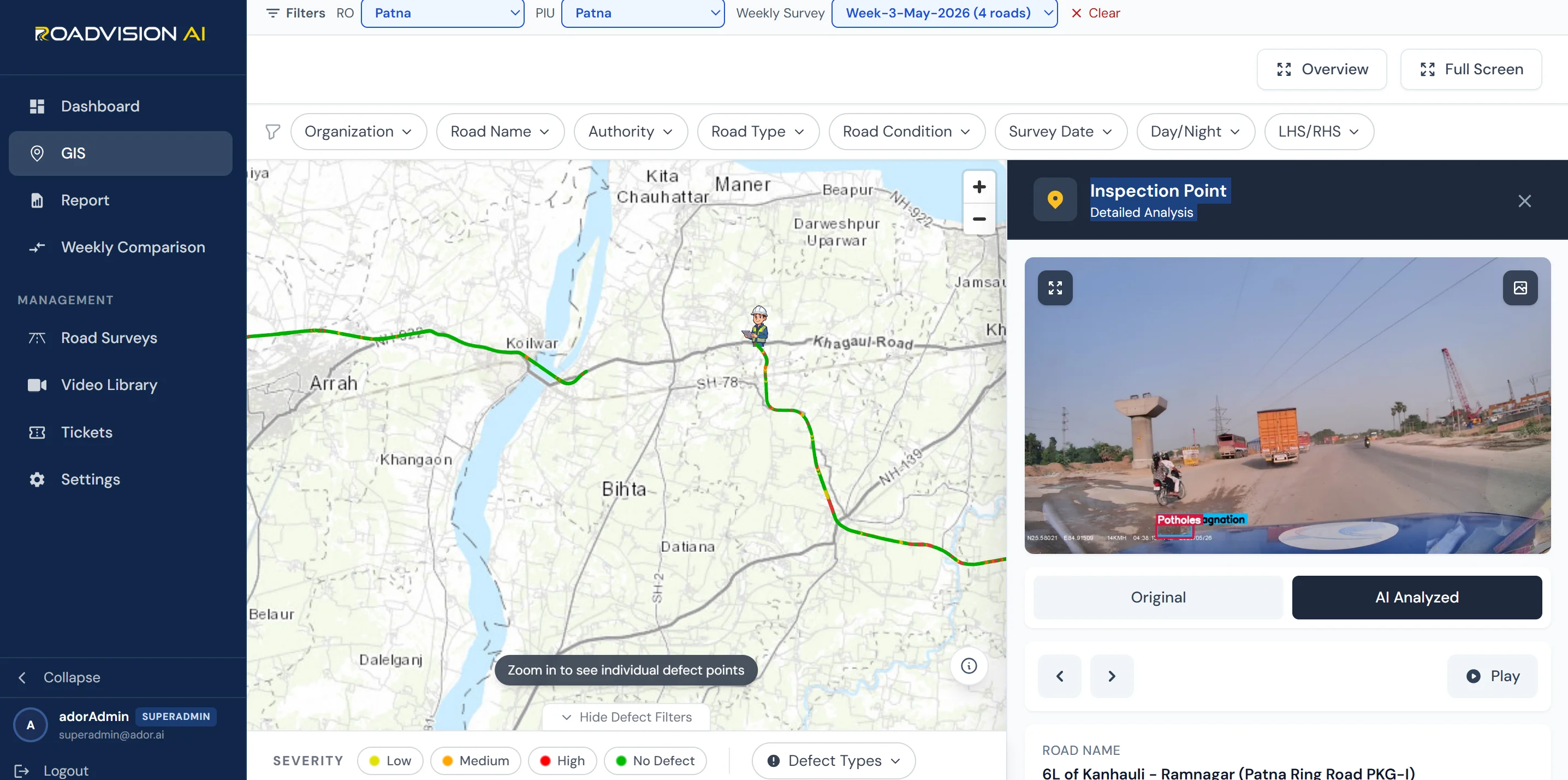 AI-based road condition monitoring | RoadVision AI