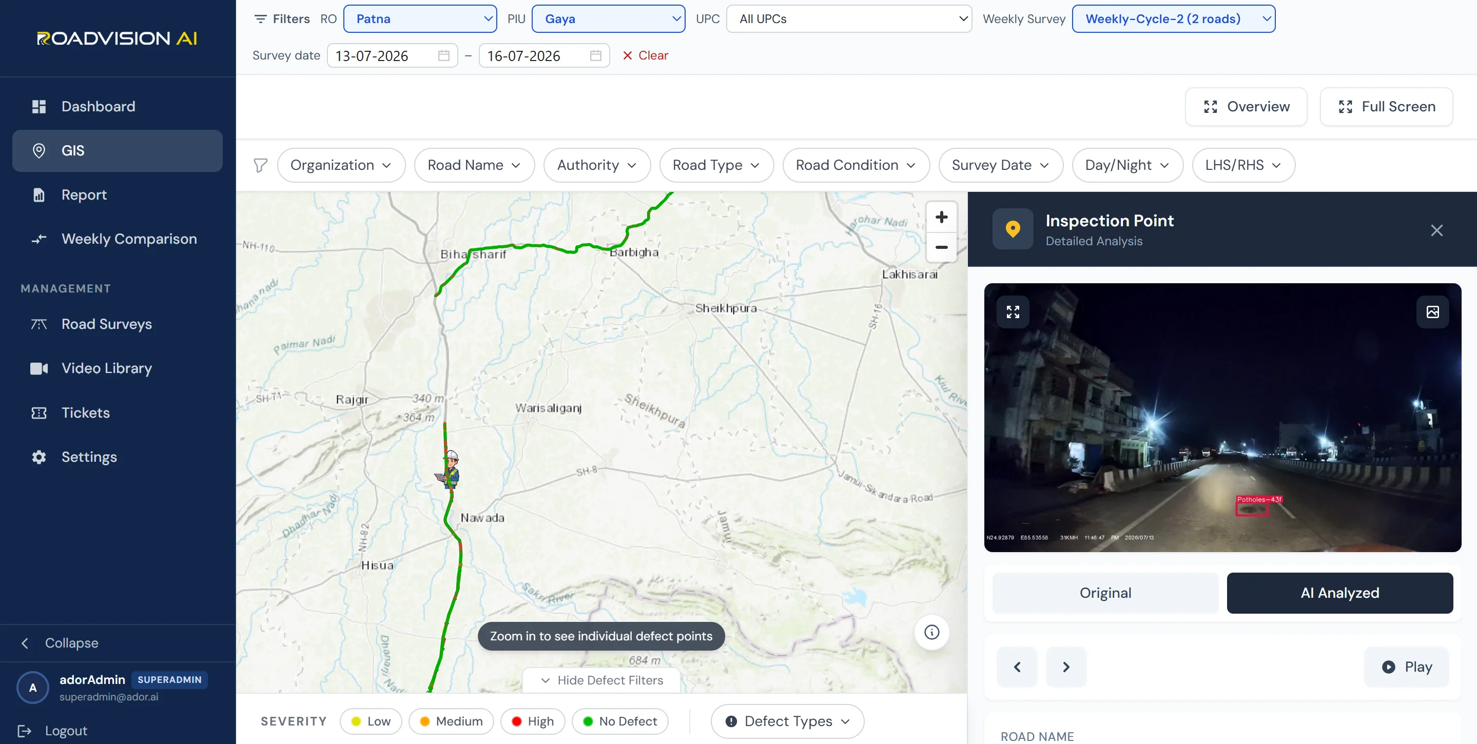 AI powered road condition monitoring | RoadVision AI