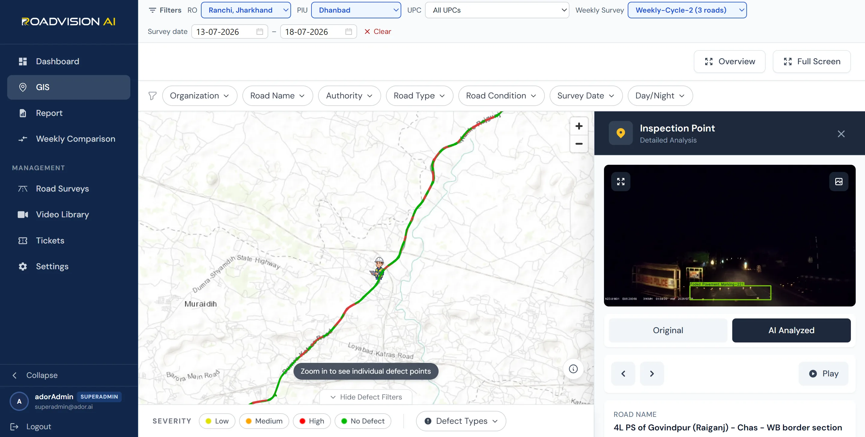 AI-based road condition monitoring