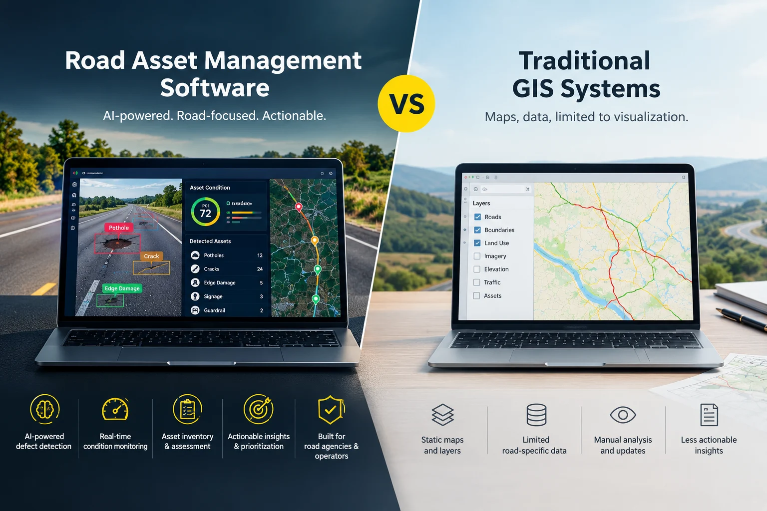 Road Asset Management Software vs Traditional GIS Systems