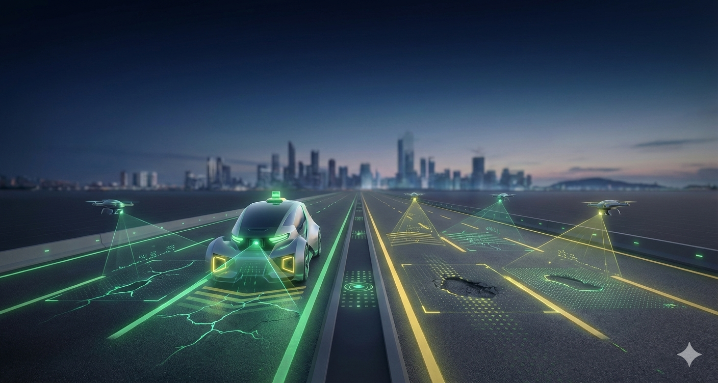 Pavement road surface