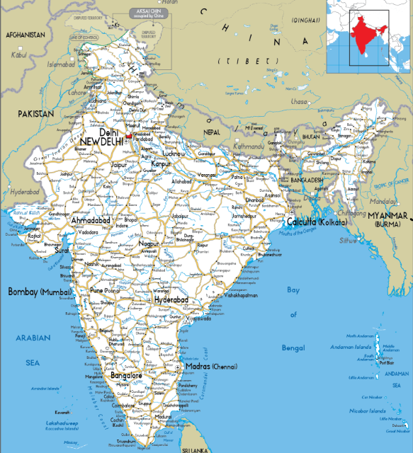 India Road Network Map