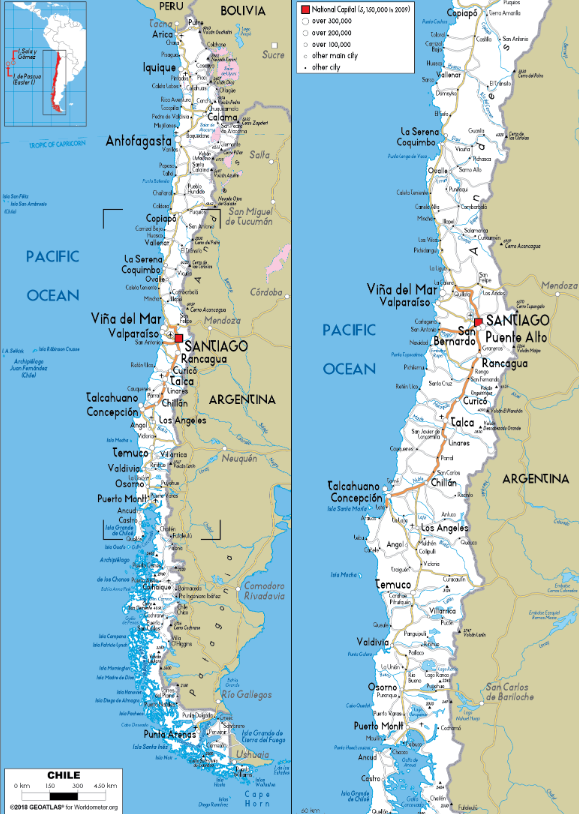 Chile Road Network Map