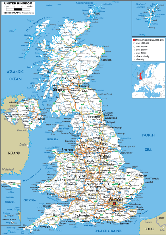 United Kingdom Road Network Map