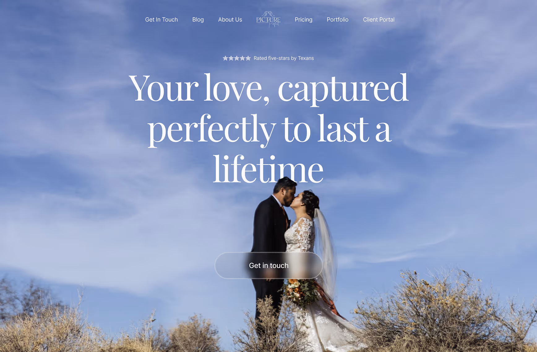 Wedding site designed for A2P&V